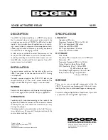 Предварительный просмотр 1 страницы Bogen VAR1 Install Manual