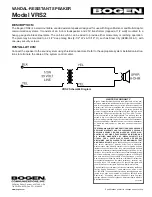 Bogen VRS2 Install Manual предпросмотр