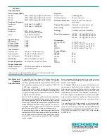 Preview for 2 page of Bogen WV100 Specifications