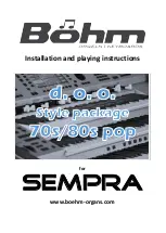 bohm Sempra SE20 Installation And Playing Instructions preview