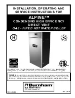 Boiler Company Burnham Hydronics Alpine ALP080 Installation, Operating And Service Instructions предпросмотр