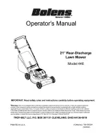 Bolens 446 Operator'S Manual preview