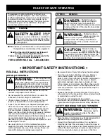 Preview for 3 page of Bolens BL 100/ BL 150 Operator'S Manual