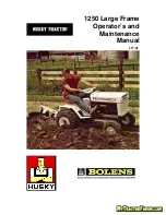 Preview for 1 page of Bolens Husky 1250 Operator And  Maintenance Manual