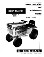 Bolens Husky 1253-02 Owner'S Operation And Maintenance Manual preview