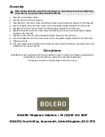 Предварительный просмотр 4 страницы BOLERO DL900 User Manual