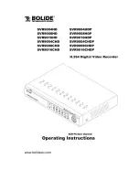 Preview for 1 page of Bolide Technology SVR9004CHD Operating Instructions Manual