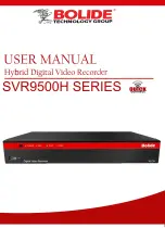 Bolide SVR9500H Series User Manual preview