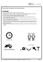 Предварительный просмотр 2 страницы BoLiving Niva 519284 Assembly Instructions Manual