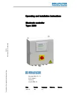 Bollfilter 2200 Operating And Installation Instructions preview