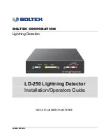 Boltek LD-250 Installation And Operator'S Manual предпросмотр