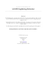 Preview for 2 page of Boltek LD-250 Installation And Operator'S Manual