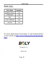 Предварительный просмотр 22 страницы Boly SG2060-K User Manual