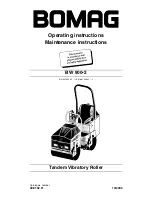 Preview for 1 page of Bomag BW 900-2 Operating Instructions Manual