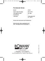 Preview for 67 page of BOMANN CB 547 Instruction Manual