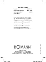 Предварительный просмотр 66 страницы BOMANN DB 757 CB Instruction Manual & Guarantee