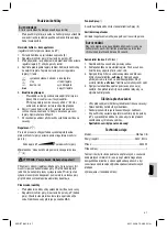 Preview for 31 page of BOMANN DB 766 CB Instruction Manual & Guarantee