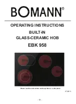 BOMANN EBK 958 Operating Instructions Manual preview