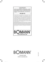 Предварительный просмотр 62 страницы BOMANN FR 2253 CB Instruction Manual