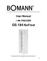 BOMANN GS 184 NoFrost User Manual предпросмотр