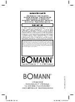 Preview for 52 page of BOMANN HAS 887 CB Instruction Manual & Guarantee