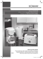 BOMANN KA 1501 CB Instruction Manual & Guarantee preview