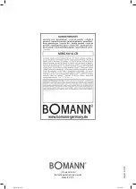 Предварительный просмотр 106 страницы BOMANN MWG 6016 CB Instruction Manual