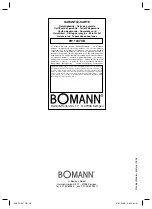 Предварительный просмотр 28 страницы BOMANN PW 1407 CB Instruction Manual & Guarantee