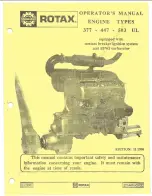 Предварительный просмотр 1 страницы Bombardier-Rotax 377 UL Operator'S Manual