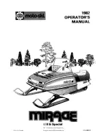 BOMBARDIER 1982 Moto-Ski Mirage I Operator'S Manual preview