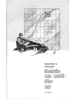 BOMBARDIER formula mx 1987 Operator'S Manual preview