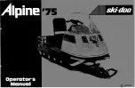 BOMBARDIER ski-doo Alpine 1975 Operator'S Manual preview