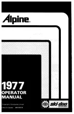 BOMBARDIER Ski-Doo Alpine 1977 Series Operator'S Manual preview