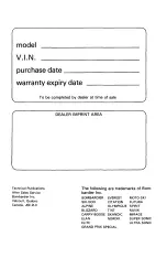 Preview for 2 page of BOMBARDIER ski-doo Alpine 640 ER 1982 Operator'S Manual