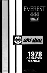 BOMBARDIER ski-doo EVEREST 444 L/C 1978 Operator'S Manual preview