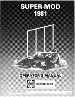 BOMBARDIER Super-Mod 1981 Operator'S Manual preview