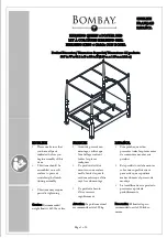 BOMBAY HERNING QUEEN 4 POSTER BED Manual предпросмотр