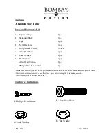 Предварительный просмотр 1 страницы BOMBAY O-Linden 1885088 Assembly Instructions