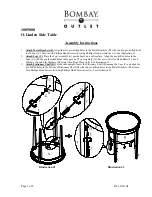 Предварительный просмотр 2 страницы BOMBAY O-Linden 1885088 Assembly Instructions