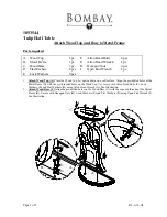 Preview for 2 page of BOMBAY Tulip Hall Table 1853544 Quick Start Manual