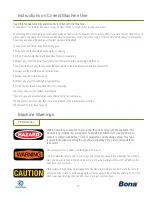 Preview for 13 page of Bona Bona Belt AMO110000.3 Operating Manual