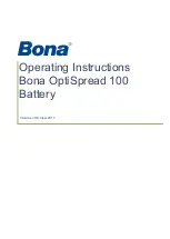 Предварительный просмотр 1 страницы Bona OptiSpread 100 Battery Operating Instructions Manual