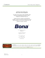 Preview for 2 page of Bona Power Drive AS0003201 Installation Manual