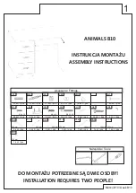 bonaselect ANIMALS B10 Assembly Instructions Manual предпросмотр