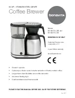 Preview for 1 page of Bonavita BV1500TS-CEB Manual