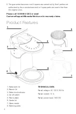 Предварительный просмотр 6 страницы Bonavita BV1901GW Manual