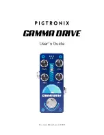 Bond Audio Pigtronix GAMMA DRIVE User Manual предпросмотр