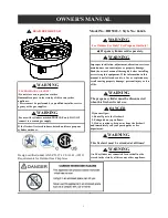 Preview for 1 page of BOND MANUFACTURING BH5003-3 Owner'S Manual