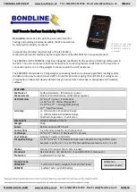 Предварительный просмотр 1 страницы Bondline SRM100 User Manual