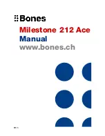 Предварительный просмотр 1 страницы Bones Milestone 212 Ace User Manual